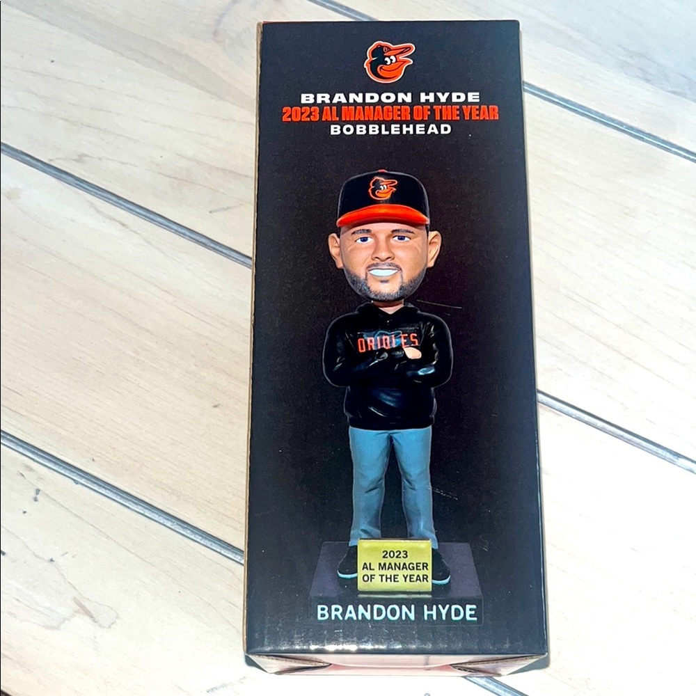 NIB Baltimore Orioles Brandon Hyde 2023 Manager of the Year Bobblehead - Picture 2 of 5